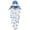 Blue Globe, variant on Crystal Cascade Christmas Light, Hanging Snowflake & Crystal LED Decoration for Porch, Tree, Window, Holiday Party, Indoor & Outdoor, Festive Decor
