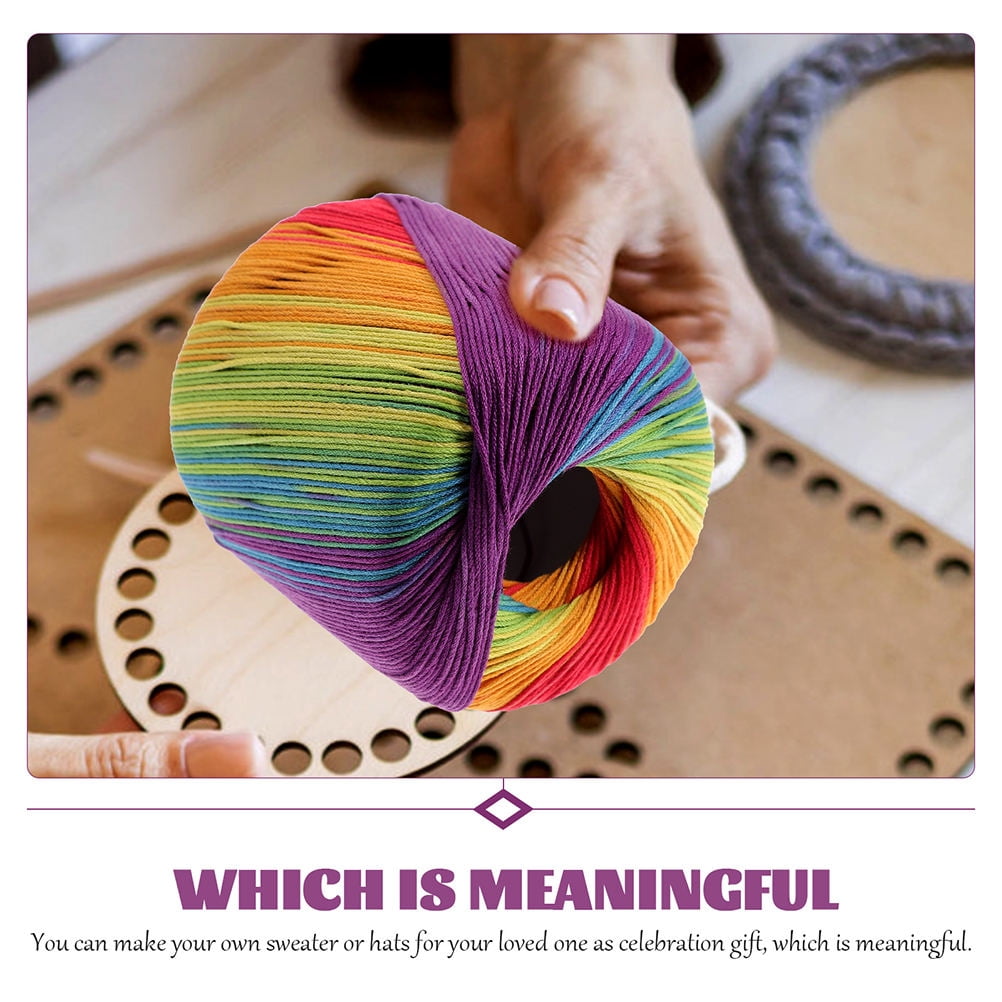 KAKOWELY 3Rolls Diy Thread Rainbow Weaving Yarn For Accessories And Toys Family And Friends Celebration present