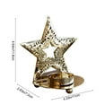 thumbnail image 3 of Candelabro Navideño de Hierro Dorado | Decoración Navideña Retro | Ideal para Fiestas | 11,8 X 11 X 7,2 Cm | 60 G, 3 of 6