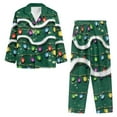 thumbnail image 3 of Suhoaziia Plus Size Pajamas for Women Christmas Lamp Button Holiday Softness Tops with Jogger Sweatpants Fashion Multi-Season Stretchy Sleepshirts Spring/Fall Clothing Size XS, 3 of 6