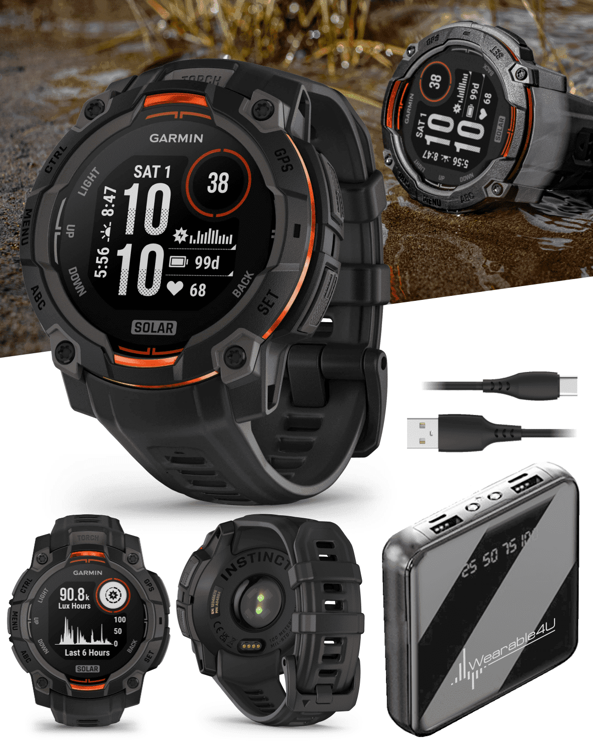 【GARMIN】Approach S70 47mm Black Garmin Approach S70 Premium GPS Golf Watch with AMOLED Display