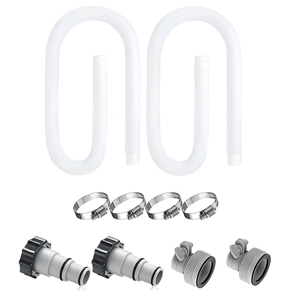 HIBIBUD Pool Filter Hose Replacement Kit 1.5 Inches Pool Hose for Above Ground