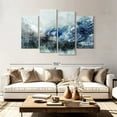 thumbnail image 2 of Elephant Stock Ice Landscape Abstract Wall Art - Horizontal Multi Panel Canvas - Living Room Wall Decor - Abstract Multi Panel - Gray And Blue Decor - 84" x 54", 2 of 8