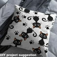 thumbnail image 2 of Feelyou Black Kitten Fabric by the Yard 1 Yard for Teens, Cartoon Pet Animal Room Decor Fabric by the Yard, Cute Cat Paw Fabric for Sewing, Lightweight Room Decor, 2 of 6