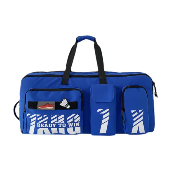 Bolsa de bádminton portátil, multifuncional, resistente al agua, para adultos. Azul