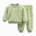 thumbnail image 4 of Gerichy Kids Toddler Girls Boys Winter Fleece Pajama Set Thicken Flannel Sleepwear Tops+Pants Baby Loungewear Pjs 2 Pieces 6M-12T, 4 of 4
