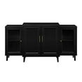 thumbnail image 4 of Walker Edison Buffet Moderne à 4 Portes pour Rangement, 62, Noir, 4 of 5