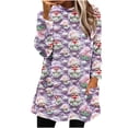 thumbnail image 1 of Birdeem Chandail en Molleton Imprimé de Noël Surdimensionné pour Femmes, Manches Longues Col Rond Ample Décontracté, 1 of 6