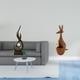 thumbnail image 2 of Escultura abstracta de fuego, estatua de resina y madera, figura de animal, adorno, escultura de zoológico, artesanía decorativa adecuada para sala de, 2 of 8
