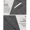 thumbnail image 5 of COOFANDY Men Suit Jacket Linen Slim Fit Sport Coat Business Fashion Daily Blazer, 5 of 6