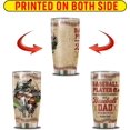 thumbnail image 6 of Baseball Dad Tumbler with Lid 20 oz Stainless Steel Insulated Thermal Cup Behind Every Baseball Player Gifts Sport Travel Mug on Fathers Day Birthday, 6 of 6