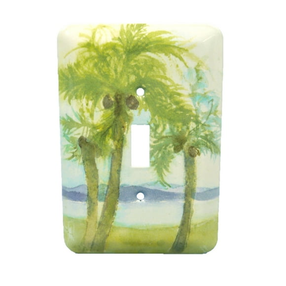 Leviton Decorative Palm Tree Wall Plate Toggle Switch Cover 89001-PLM