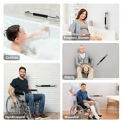 16 Inch Anti Slip Shower Grab Bar Handle, 2 Pack Safety Hand Rail Support,Chrome Stainless Steel Bathroom Grab Bar, Knurled Bathroom Balance Bar,Handicap Elderly Injury Senior Assist Bath Handle