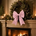 thumbnail image 3 of Large Velvet Christmas Bow Ornament,Fabric Festive Tree Topper for Christmas Tree,Wreath,Holiday Decor,9.8x7.9 in, 3 of 5