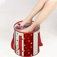 thumbnail image 4 of SIYTUAU Foldable Foot Soaking Bucket Without Lid Red Pvc Material 32X32X37Cm Portable Tub For Home And Travel Use Foot Soaking Bucket Red, 4 of 5