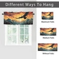 thumbnail image 6 of Eagle Kitchen Valance Curtains Forest Nature Autumn Colorful Sky Privacy Decorative Rod Pocket Short Window Valance Curtains 54 by 18 in, 1 Panel, 6 of 6