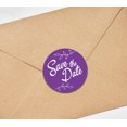 thumbnail image 3 of Darling Souvenir DIY 45 Pcs Violet Leaf Vines Save The Date Stickers Round Envelope Seal-1.6 Inches, 3 of 4