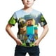 thumbnail image 1 of Camiseta de manga corta con estampado de juego de Minecraft Tops para niños (c) 11-12 años, 1 of 3