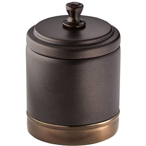 InterDesign York Metal Bathroom Vanity Canister Jar for ...