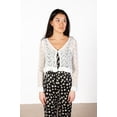thumbnail image 3 of Tie Front Pointelle Cardigan - Lightweight Summer Knit Sweater, 3 of 4