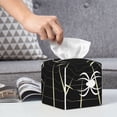 thumbnail image 6 of Yiaed Spiders On The Web Print Tissue Box Cover, PU Leather Decorative Organizer for Tabletop, Bathroom, Car, Office Creative Decorative, 6 of 7