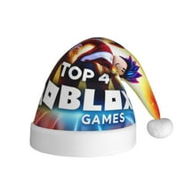 Gokiu Roblox Santa Hat Christmas Hats for Adults Holiday Unisex Plush Beanie for Xmas New Year Party Headwear