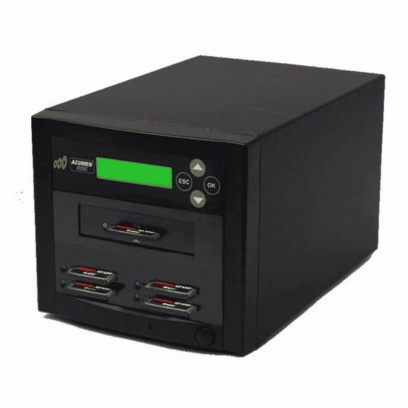 Acumen Disc 1 to 4 CFAST Duplicator - 9GB/Min - Multiple CompactFAST Flash Drive Storage Card Standalone Copier with DoD compliant Sanitizer/Eraser - Copy Speed up to 150MB/Sec (AD04-CFAST150)