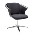 thumbnail image 1 of Safco Produits Confortable Chaise Sociale BU4BB 4 Prong Base Rembourré Siège Noir, 1 of 3