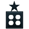 thumbnail image 3 of Village Wrought Iron EOO-45 Star Double Outlet Cover - Black, 3 of 3