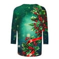 thumbnail image 6 of Gamivast Christmas Tunics for Women Plus Size Casual 3/4 Sleeve T-Shirts Dressy Xmas Trees Graphic Tees Holiday Round Neck Cute Tunic Tops Fall Winter Fashion Outfits 2025, 6 of 6