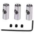 thumbnail image 1 of Paquete de 3 acopladores de soporte de guía de acoplamiento rígido de 3,17 mm, conector de motor de accesorios de cojinete de Hugo Acoplador de eje flexible, 1 of 7
