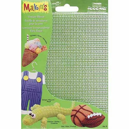Makin's Clay Texture Sheets, 7" x 5-1/2", 4pk