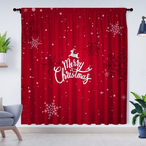 Modern Minimalist Style Curtains, Christmas Curtains, Blackout Curtains, Suitable For Room Bedroom Decoration, Christmas Gifts(Rod pocket)