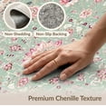 thumbnail image 6 of ODIKA 6'x9' Sage Green Blush Boho Vintage Beige Washable Area Rug Centered Bloom Medallion Pastel Distressed Country Edge for Dining Room, Under Table, Office Décor, Non-Slip Chair-Friendly, 6 of 7
