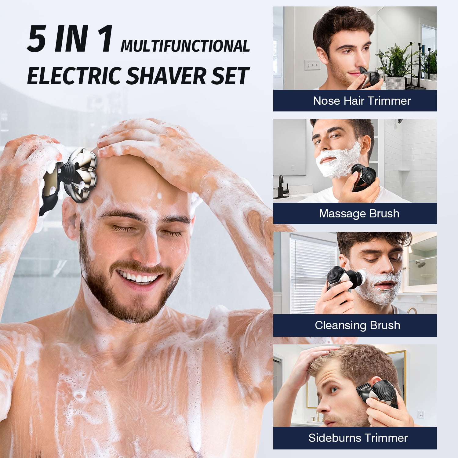 Nogroa 7D Head Shaver 5-in-1 Grooming Kit with LED Display photo 5