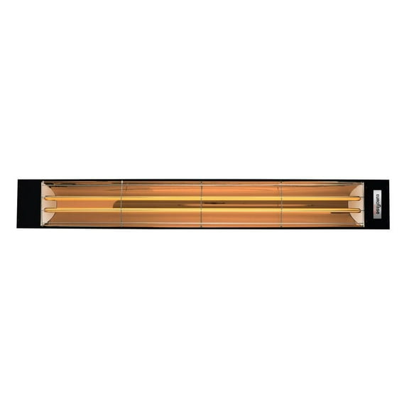 Eurofase Heating - 6000 Watt Electric Infrared Dual Element Heater-480 Voltage-Black Finish-No Fascia Decorative Fascia