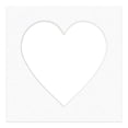 thumbnail image 3 of Oyster Shell White Picture Frame Mat for 6x6 Frames - Heart Opening for 4x4 Photos - 1 Mat, 3 of 7