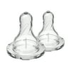 Dr. Brown's Natural Flow Level 1 Narrow Baby Bottle Silicone Nipple, Slow Flow, 0m+, 100% Silicone Bottle Nipple, 2-Pack