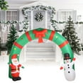 thumbnail image 4 of Christmas Inflatable Arch, Easy To Store Built In LED Lights Quick Inflation Santa And Snowman Christmas Arch  For Patio EU Plug 220-240V, 4 of 8
