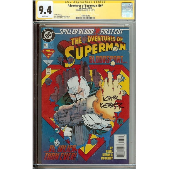 The Adventures of Superman #507 Signed Karl Kesel CGC 9.4