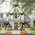 thumbnail image 3 of Harliver Halloween Decorations Outdoor, 196'' Halloween Spider Web Deco with Scary Fake Spiders, Stretch Cobwebs Spider Webs Halloween Decorations for Outside Yard Garden Lawn Party, 3 of 4