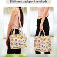 thumbnail image 4 of FORMRS Womens Corduroy Tote Bag Crossbody Shoulder Handbag with Pocket, Beige Retro Rainbow, 4 of 7
