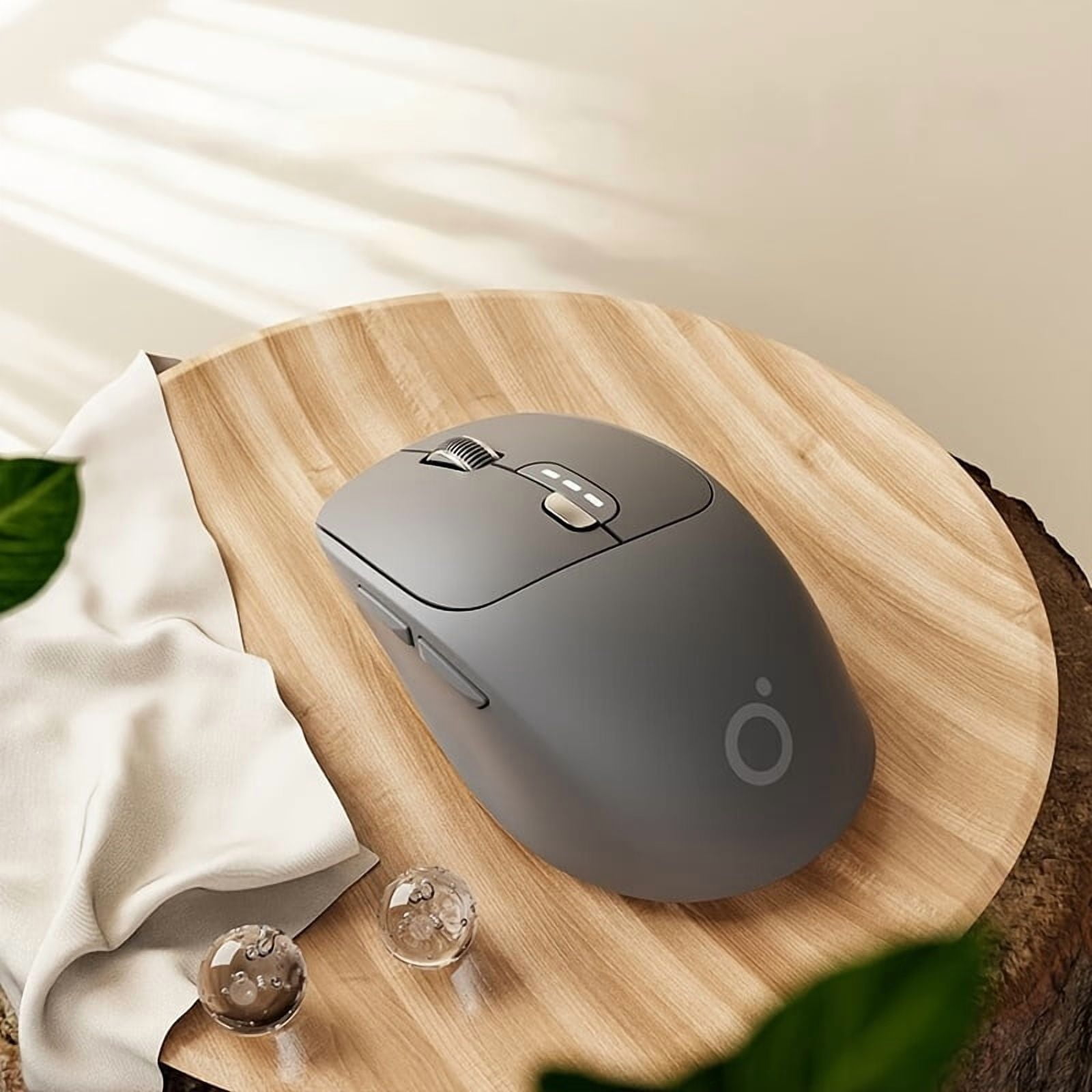 Mini ambidextrous optical wireless mouse, rechargeable 2.4G+Bluetooth, silent one-click rebound, Type-C charging, suitable for office, gaming, home, laptops and desktops, compatible with Windows 10,