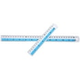 thumbnail image 3 of Shisuyan 2pcs Aluminum Alloy Rulers with Metric and Imperial Measuring for Architects and Engineers Metal Craft Ruler Measuring Tools, 3 of 9