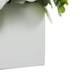 thumbnail image 5 of 10" Plastic  Hydrangea and Pom Pom Artificial Flower in Green Leaves and Square Ceramic Vase, by DecMode, 5 of 9