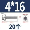 thumbnail image 3 of Serrated Flange Hex Head Bolts Screws, 304 /316, Fully Threaded,Hex Head Bolts Screws, 3 of 6