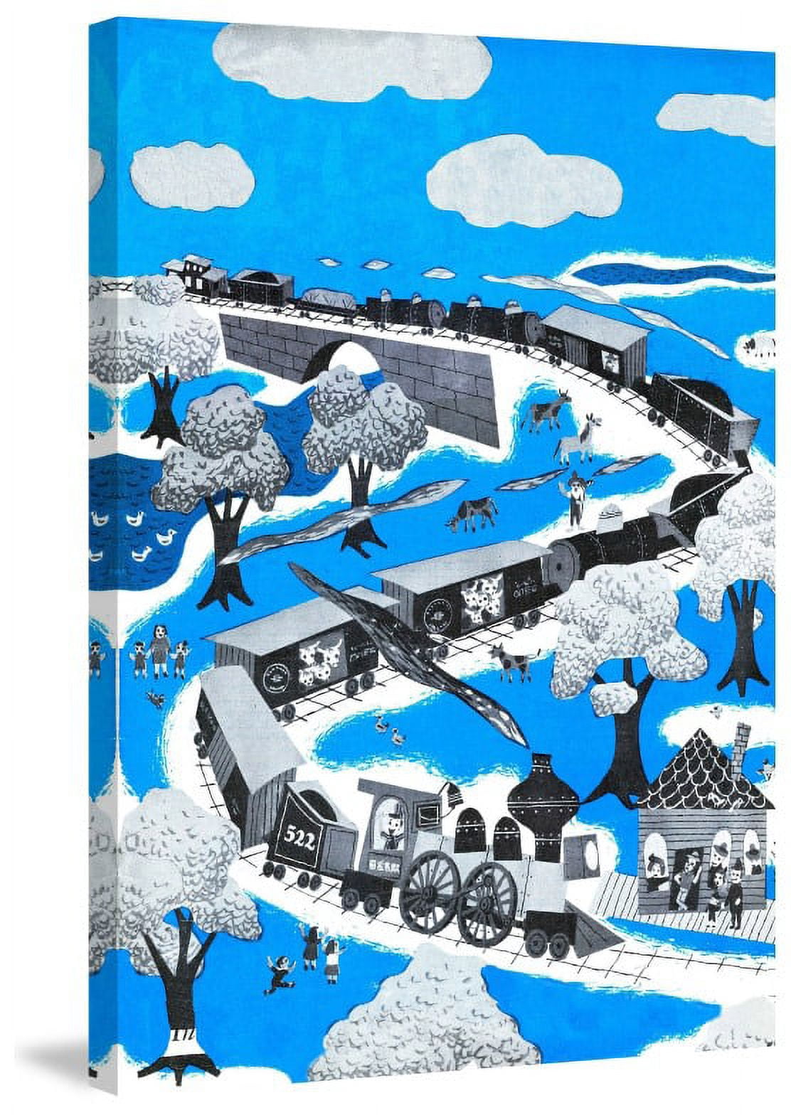 Marmont Hill "Circus Train" by Curtis Painting Print on Canvas