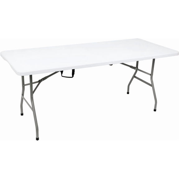 70.8" W X 29" D X 29" H - 6FT White Folding Table Heavy Duty Portable, Plastic Folding Utility Folding Table for Camping, Picnics & Parties