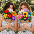 thumbnail image 6 of OKKIDY Flower Bouquet Building Set Compatible with Lego, ABS Material Building Block Flower, Idea Gifts for Adults Women Girls Ages 6+, No Vase, 1009PCS, 6 of 19