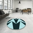 thumbnail image 3 of Ahgly Company Indoor Rectangle Patterned Deep Teal Green Area Rugs, 2' x 5', 3 of 6